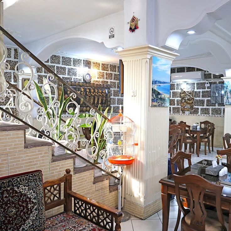 Restaurant interior with private family seating